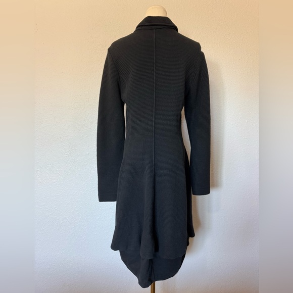 Elemente Clemente Black Cotton Ribbed Coat size Small - Picture 5 of 16